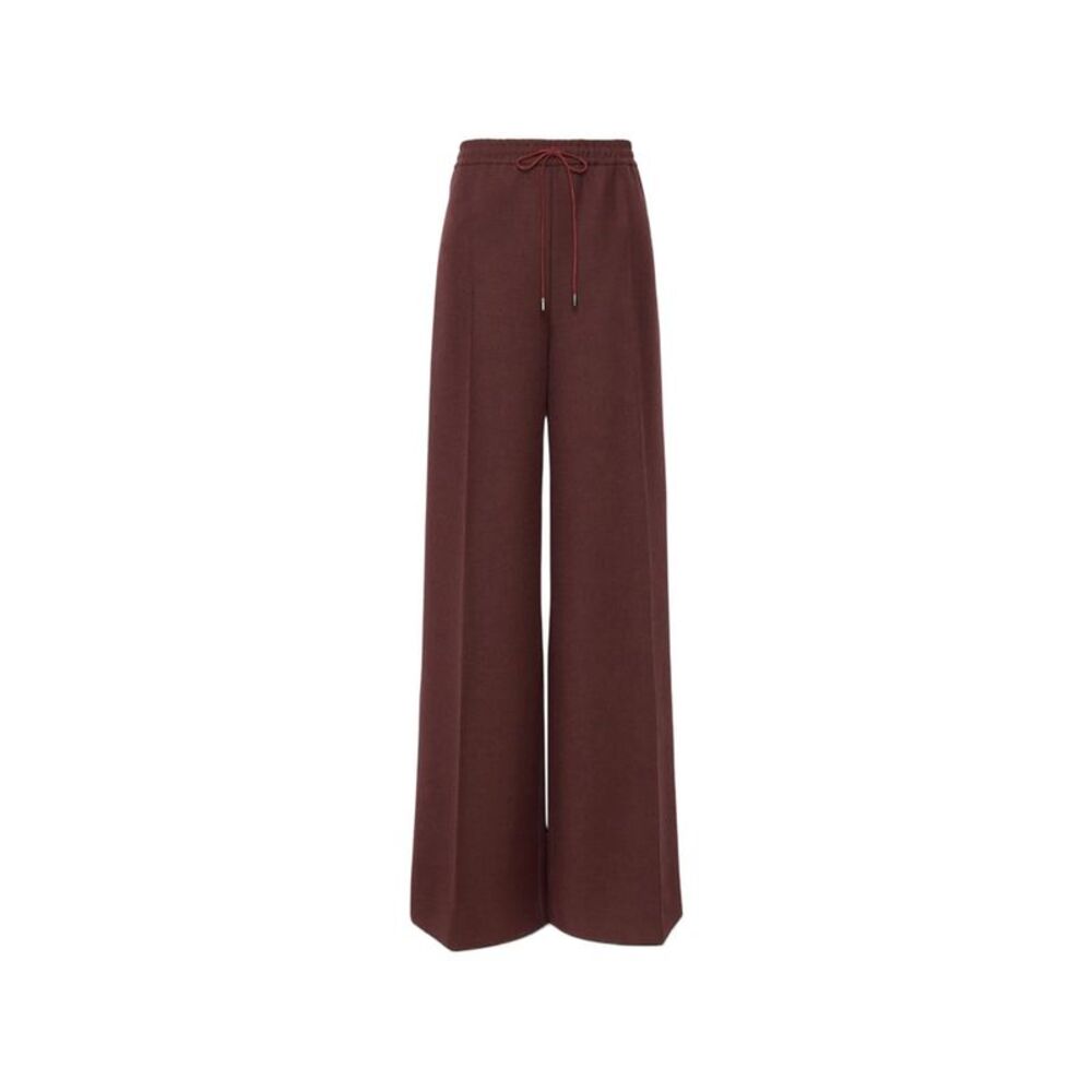 Max Mara Red Trousers - Palazzo Pants Women